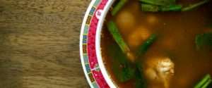 Asian Onion Soup with Steamed Scallops and Coriander