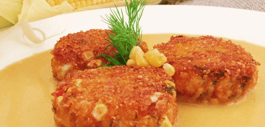 Corn Soup Crab Cakes