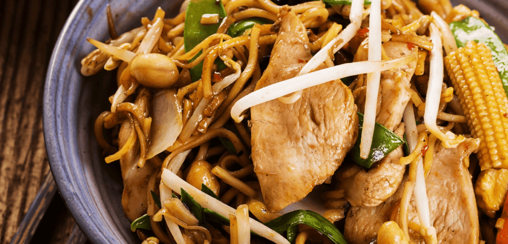 Stir Fry Chckn Oyster Mshrms Snow Peas